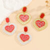 Wholesale Valentine's Day Double layered Love Earrings