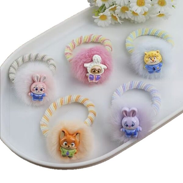 Wholesale Cartoon animal cute rabbit plush ball hair rope