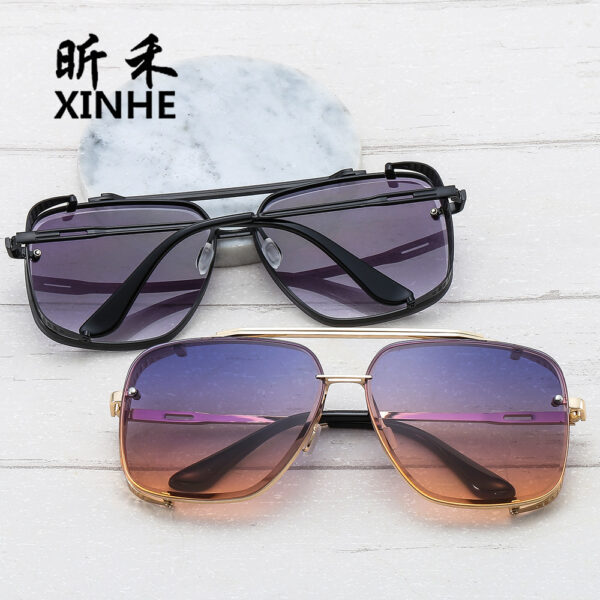 Wholesale Fashion Men's and Women's Metal Sunglasses Personalized Punk Style