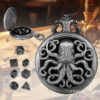 Wholesale Retro hollowed out octopus dice board game pocket watch