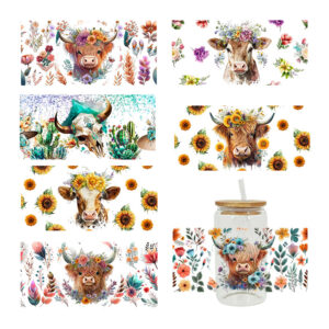 Wholesale New Cartoon printing heat transfer Cup sticking crystal logo pattern 23 cmX11cm in stock