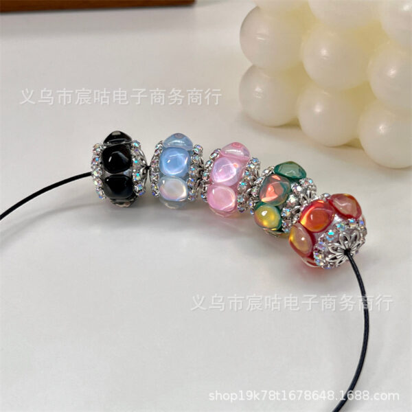 Wholesale 10pcs cat's eye stone mocha cube zircon beads