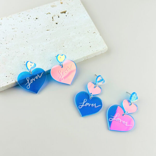 O1CN01H8JtPh1d8WkBL9V0D_3502443691-0-cib Wholesale Valentine's Day Colorful Spliced Love Letter Acrylic Earrings