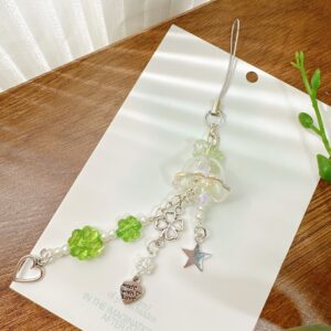 25a77 four-leaf clover wind chime [green]