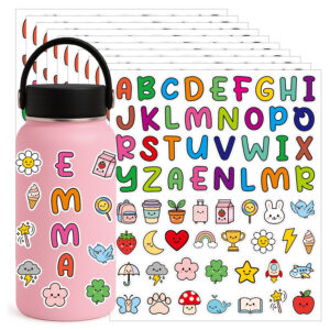 Wholesale 6pcs Water Cup Letter Cartoon Sticker