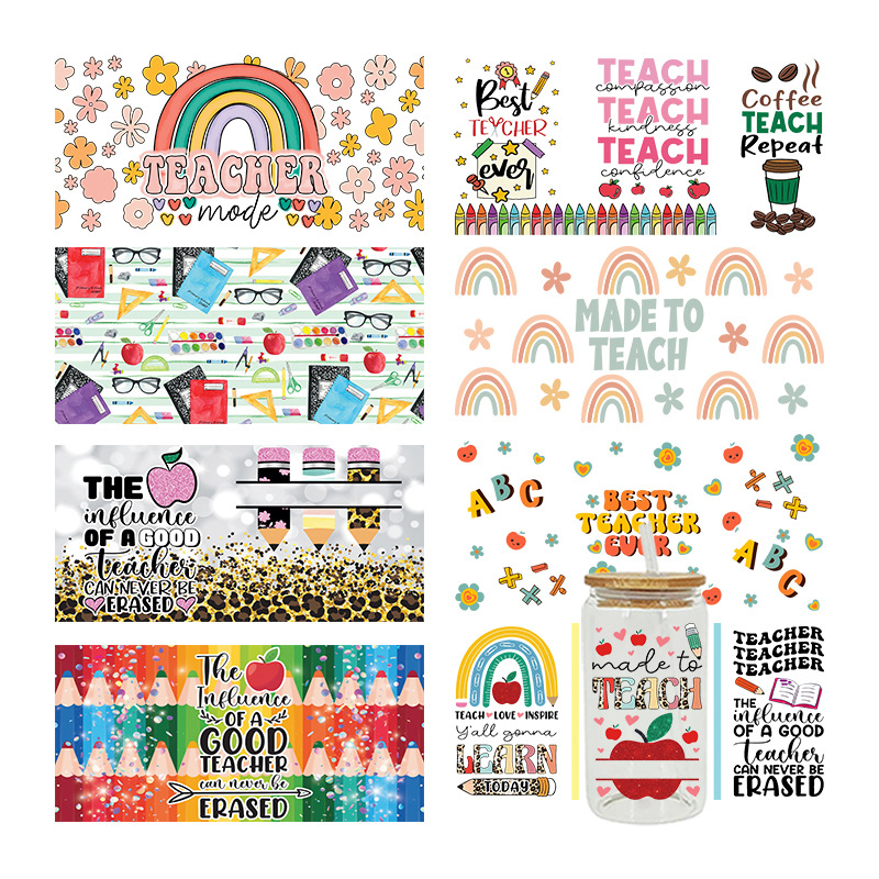 Wholesale New Cartoon printing UV C sticker crystal logo pattern 23 cmX11cm in stock