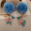 Wholesale Blue letter ball pendant letter keychain