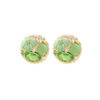 Wholesale Colorful circular sparkling rhinestone flower earrings
