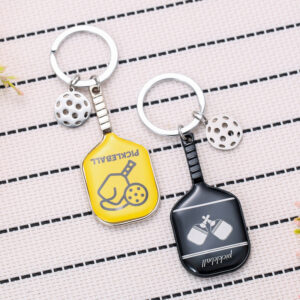 Wholesale Creative Pickleball Paddle Zinc Alloy Keychain