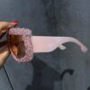 Wholesale Large frame rhinestone party women's sunglasses