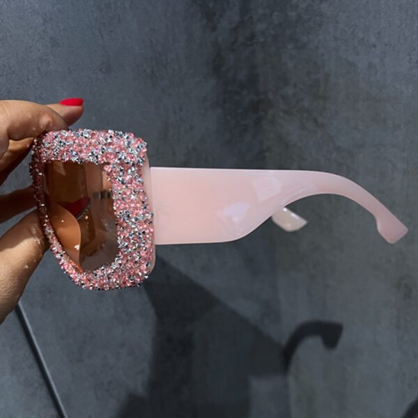 Wholesale Large frame rhinestone party women's sunglasses