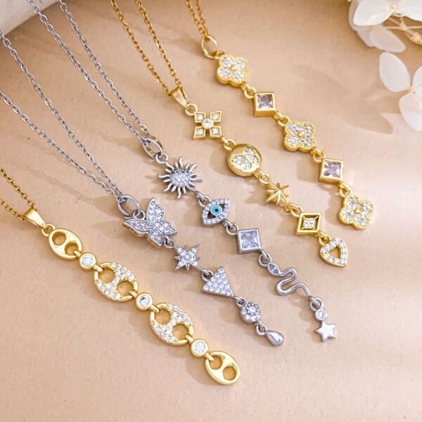 Wholesale Bow Necklace Accessories Women's Luxury Titanium Steel Necklace