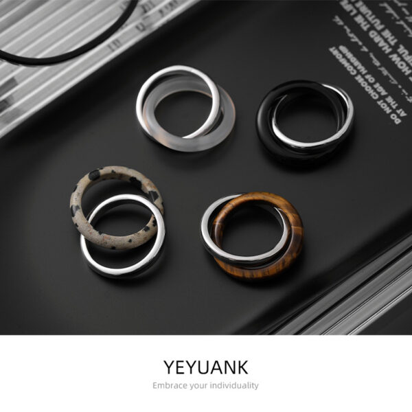 O1CN01HIgFgt2KdErgnWqNe_2208490579579-0-cib Wholesale Luxury Exquisite Natural Stone Agate Tiger Eye Double Ring