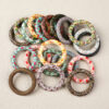 Wholesale 20pcs Silicone Bead Ring Keychain Beaded Jewelry Children DIY Handmade Silicone Bracelet