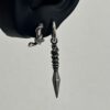 Wholesale Stainless steel retro puncture cross sword pendant earrings