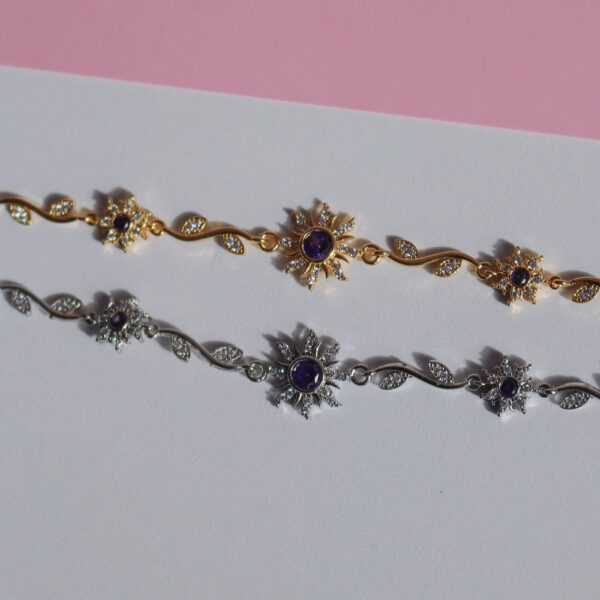 Wholesale Sweet Flower Cute Purple Sunflower Bracelet