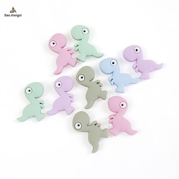 O1CN01HNqfHx1RqhTaxYwe2_2869292163-0-cib Wholesale 10PCS Teether Dinosaur DIY Baby Molded Silicone Beads