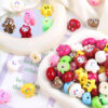 Wholesale 5pcs Handmade DIY Acrylic Beads Cute Bear Apple Five-Pointed Star