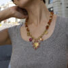 Wholesale Colorful flower love Alex string necklace