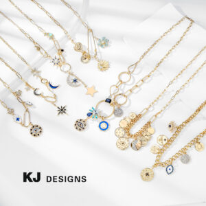 Wholesale Mysterious Coin Diamond Relief Small Pendant Bib Necklace