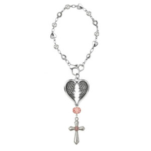O1CN01HSzhGu1nDFCLBlBCk_2217270355055-0-cib Wholesale Diamond-studded heart chain angel wing cross keychain