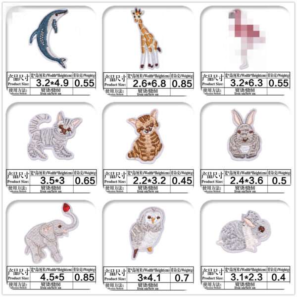 O1CN01HVYw3Y1DmD47dFtPd_2201280300258-0-cib Wholesale Cute cartoon animal embroidery DIY patches
