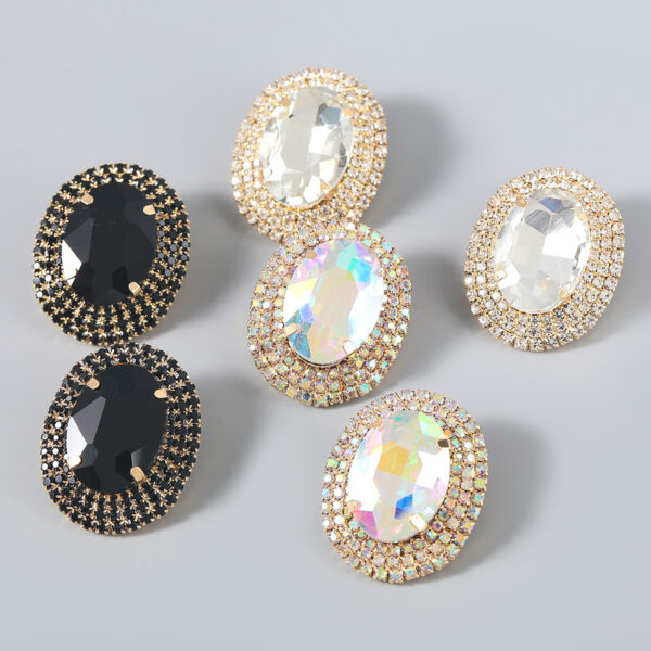 O1CN01HVa1hj2II32vRLalf_2473019262-0-cib Wholesale Claw chain inlaid with rhinestone oval earrings