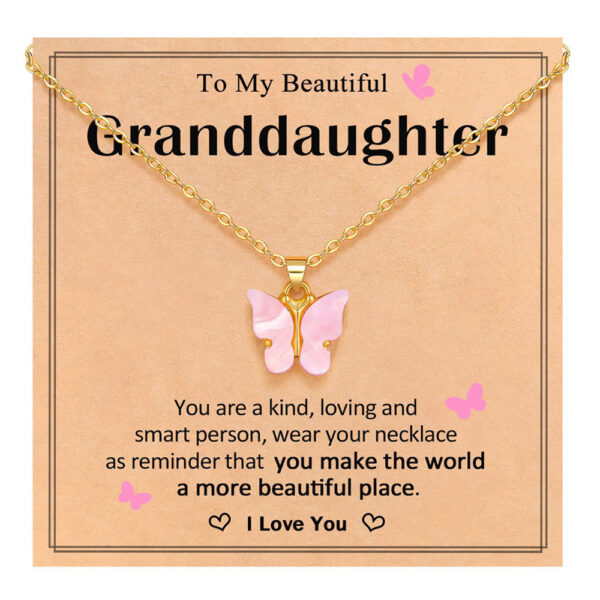 O1CN01HWZ6eh1IC64k9PwI6_2219385860856-0-cib Wholesale Pink Inlaid Gemstone Butterfly Pendant Alloy Necklace