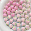 Wholesale 10pcs hand-painted double-sided chubby strawberry Acrylic Beads