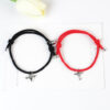 Wholesale Couple Key Lock Magnetic Suction Bracelet Hand Woven