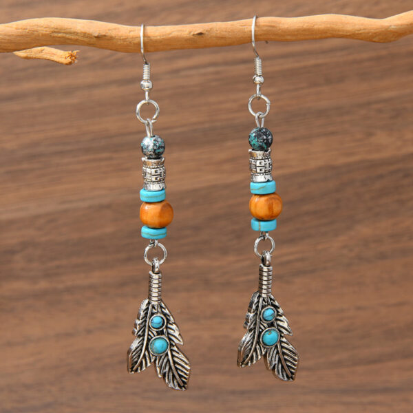 Wholesale Bohemian Turquoise Bull Head Earrings