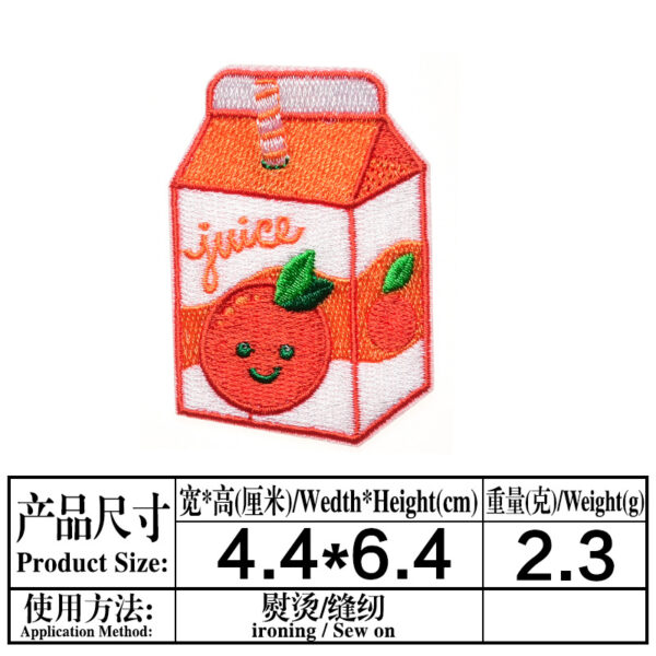 Wholesale Cartoon Water Bottle Ship Milk Cat Embroidery DIY Patches