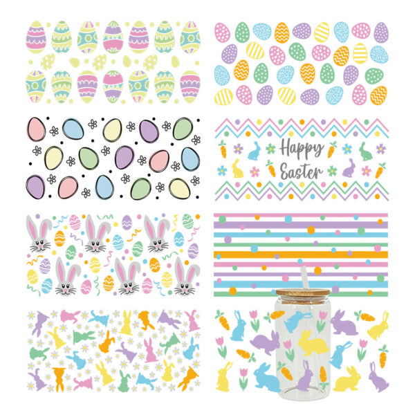 Wholesale UV Transfer Paste Glass Crystal Label Crystal Paste Cross-border Special Paste for 16oz Glass Cup 23cmX11cm