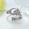 Wholesale Zinc alloy geometric cross hollow open ring