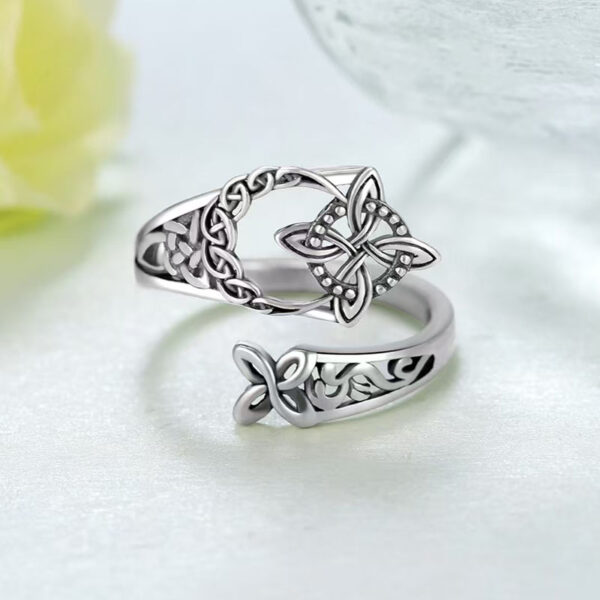 Wholesale Zinc alloy geometric cross hollow open ring