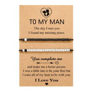 Black and white beads suit + To my man card