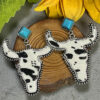 Wholesale Bohemian Bullhead Turquoise Western Style Earrings