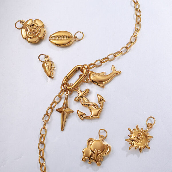 O1CN01Hbt9wg1F2WygVHfVH_2216476030429-0-cib Wholesale Stainless Steel Sun Dolphin Pendant Necklace