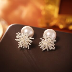 Fireworks pearl stud earrings