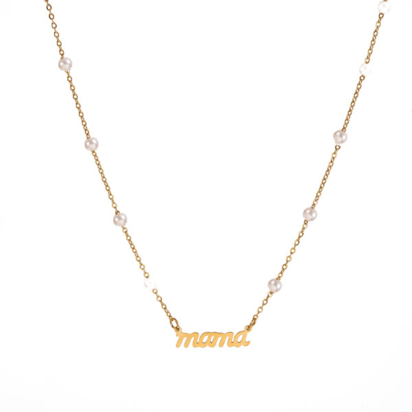Wholesale Mother's Day Letter Mama Necklace Titanium Steel Necklace