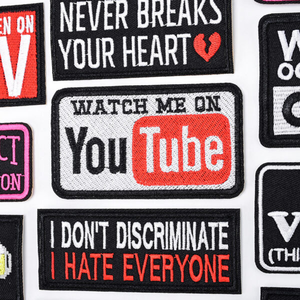 Wholesale English entry humorous letter cartoon embroidery DIY Patches