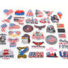 Wholesale Independence Day flag colorful and diverse embroidery DIY patches