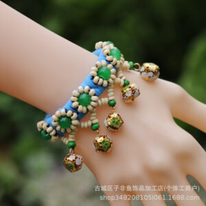 No. 9 details with beads and bells randomly