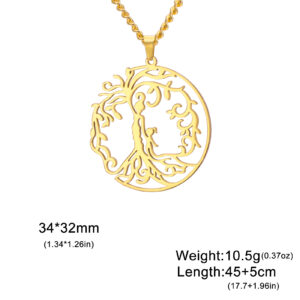 Mother + daughter (thick chain) gold