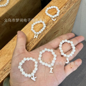 Wholesale 26 letter pearl necklace Doll Accessories