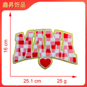 Heated hot melt glue*pink*letters*love mama*height 16*25.1cm