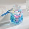Wholesale Liquid sand bottle with colorful beads in oil bottle pendant acrylic keychain