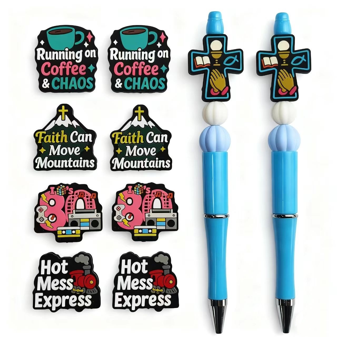 Wholesale Colorful cartoon letters Focal Beads