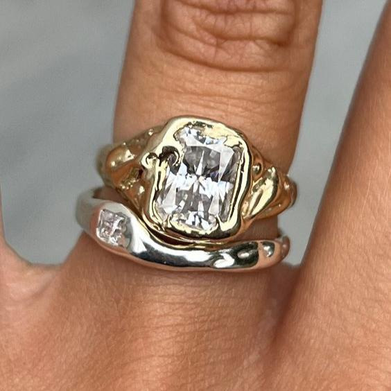 Wholesale brushed tulip ring cool and noble calla lily ring