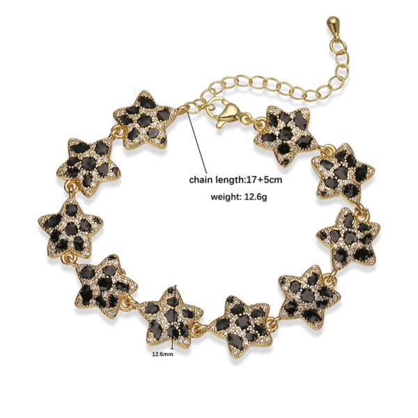 Wholesale Leopard Pattern Star-Shaped Love Bracelet